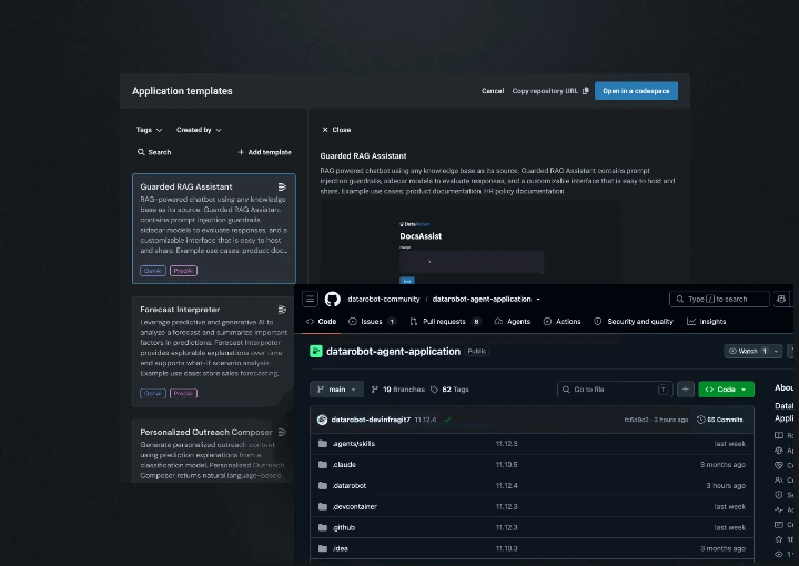 Application templates preview